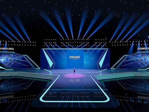 光影交融，科技之舞——三星科技舞美活動(dòng)發(fā)布會(huì)舞臺(tái)設(shè)計(jì)解析